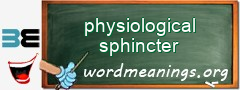 WordMeaning blackboard for physiological sphincter